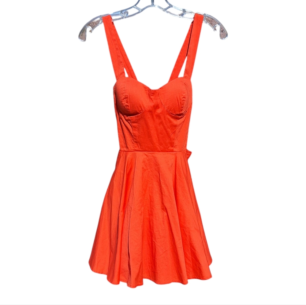 XXI Babydoll Pixie Dress Milkmaid Bubble Bow Poodle Kawaii Retro Prom NEW S